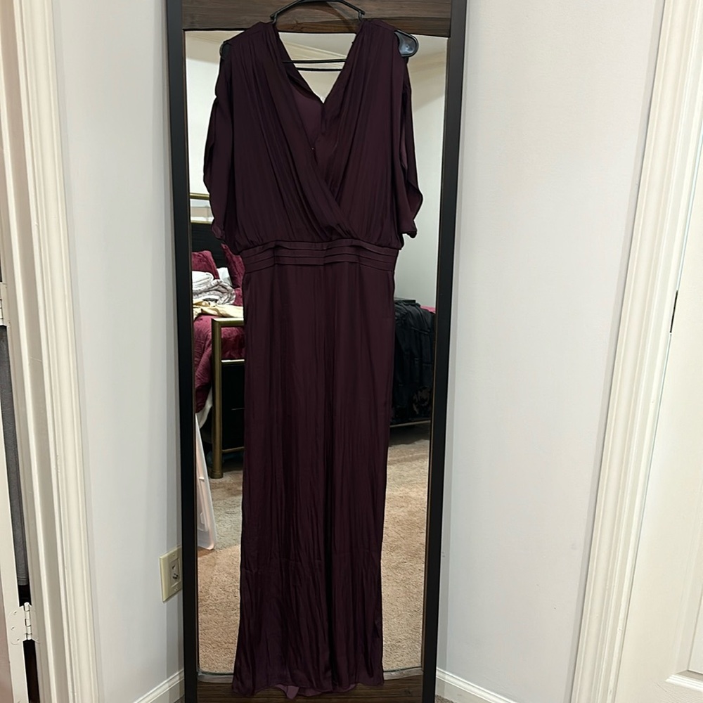 Naked zebra silky satin jumpsuit size L with tag